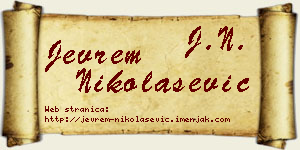 Jevrem Nikolašević vizit kartica